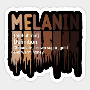 Melanin Definition, Black History, Black lives Matter Sticker